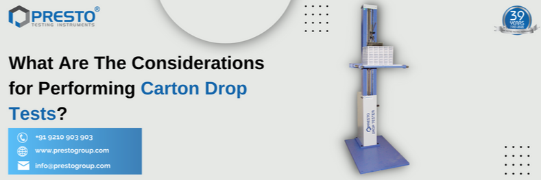 What are the considerations for performing carton drop tests?